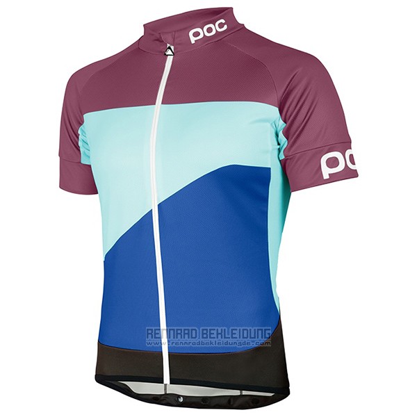 2017 Fahrradbekleidung POC Fondo Elements Blau und Fuchsie Trikot Kurzarm und Tragerhose - zum Schließen ins Bild klicken